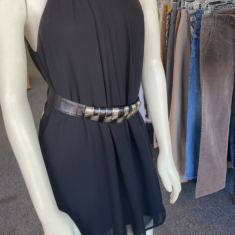 Black and Gold Judith Leiber Belt